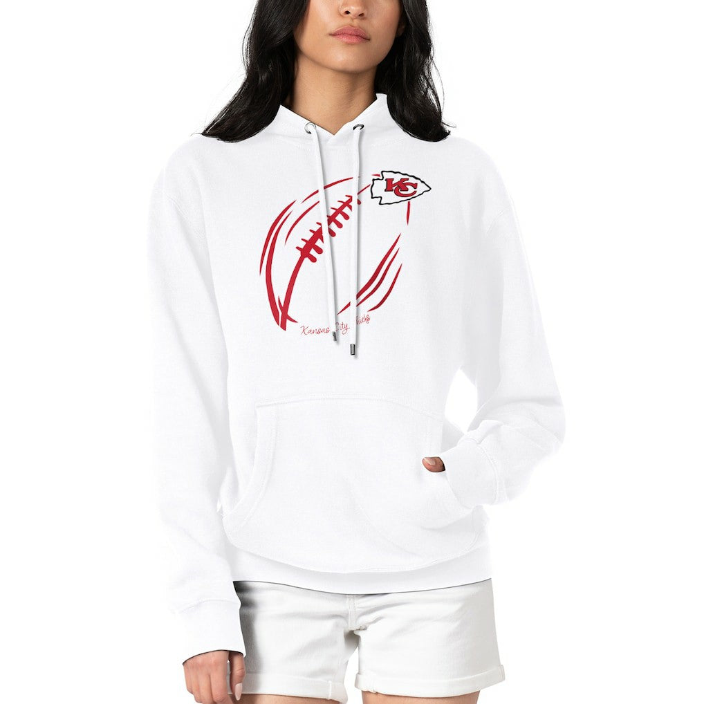 Kansas City Chiefs G-III 4Her by Carl Banks Women's Football Logo Fleece Tri-Blend Pullover Hoodie | NFL On sale