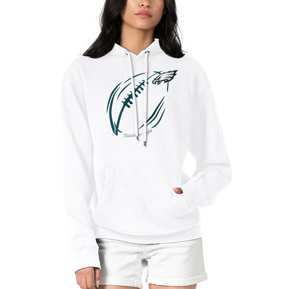 Philadelphia Eagles G-III 4Her by Carl Banks Women's Football Logo Fleece Tri-Blend Pullover Hoodie | NFL Online