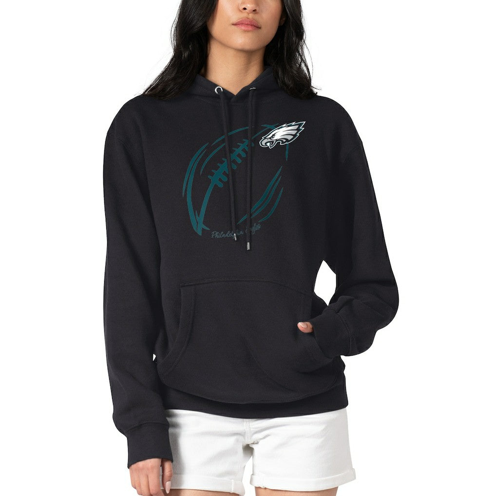 Philadelphia Eagles G-III 4Her by Carl Banks Women's Football Logo Fleece Tri-Blend Pullover Hoodie | NFL Discount
