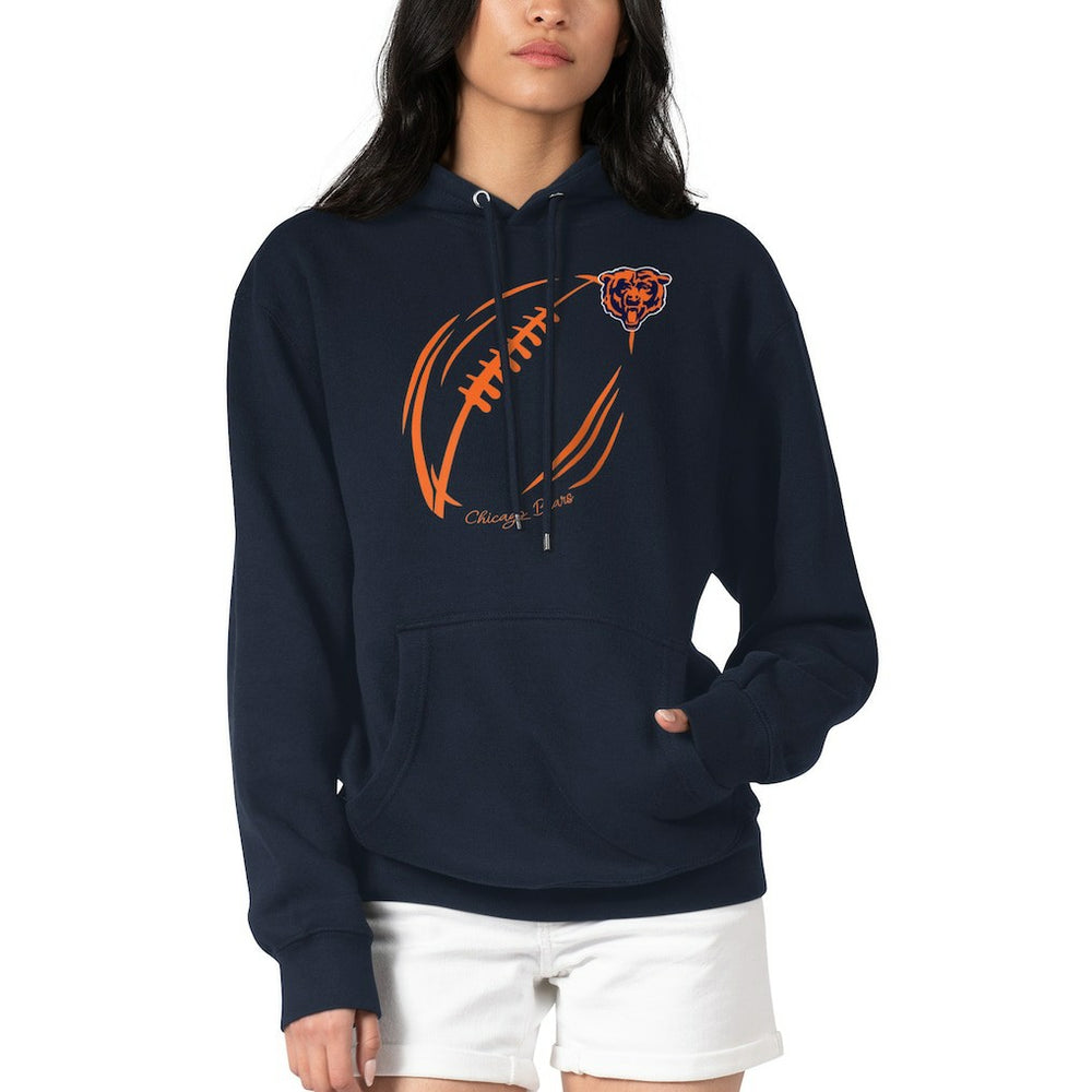 Chicago Bears G-III 4Her by Carl Banks Women's Football Logo Fleece Tri-Blend Pullover Hoodie | NFL Online