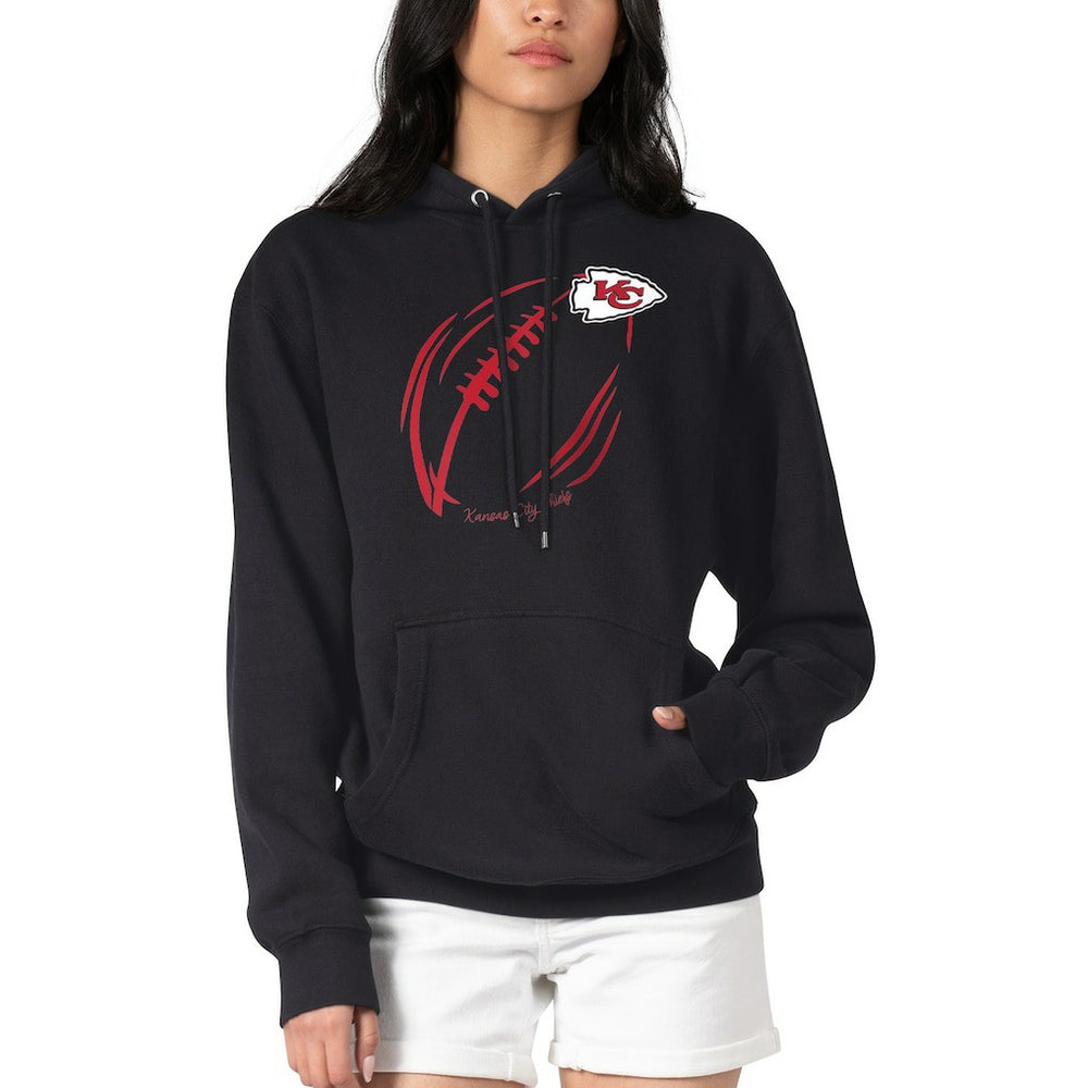 Kansas City Chiefs G-III 4Her by Carl Banks Women's Football Logo Fleece Tri-Blend Pullover Hoodie | NFL Hot