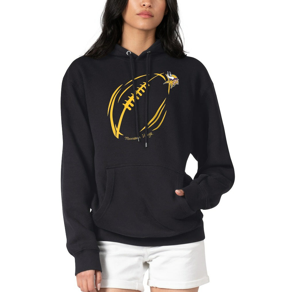 Minnesota Vikings G-III 4Her by Carl Banks Women's Football Logo Fleece Tri-Blend Pullover Hoodie | NFL Online