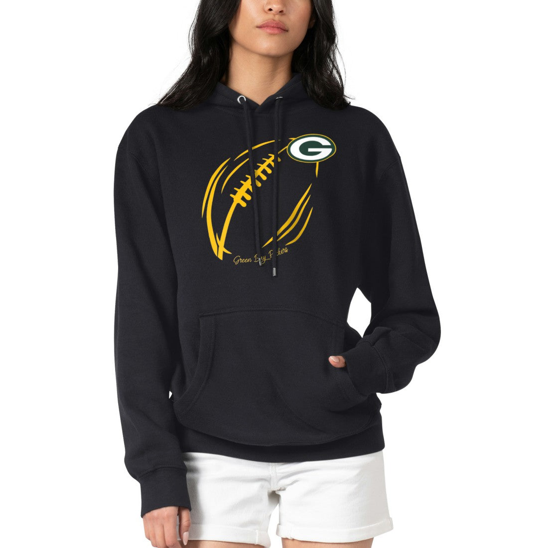 Green Bay Packers G-III 4Her by Carl Banks Women's Football Logo Fleece Tri-Blend Pullover Hoodie | NFL Outlet