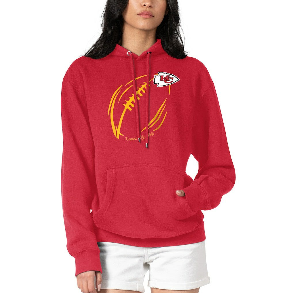 Kansas City Chiefs G-III 4Her by Carl Banks Women's Football Logo Fleece Tri-Blend Pullover Hoodie | NFL Outlet