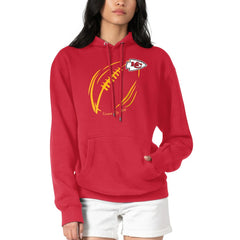 Kansas City Chiefs G-III 4Her by Carl Banks Women's Football Logo Fleece Tri-Blend Pullover Hoodie | NFL Outlet