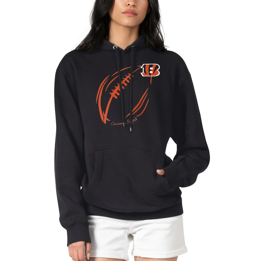 Cincinnati Bengals G-III 4Her by Carl Banks Women's Football Logo Fleece Tri-Blend Pullover Hoodie | NFL Sale