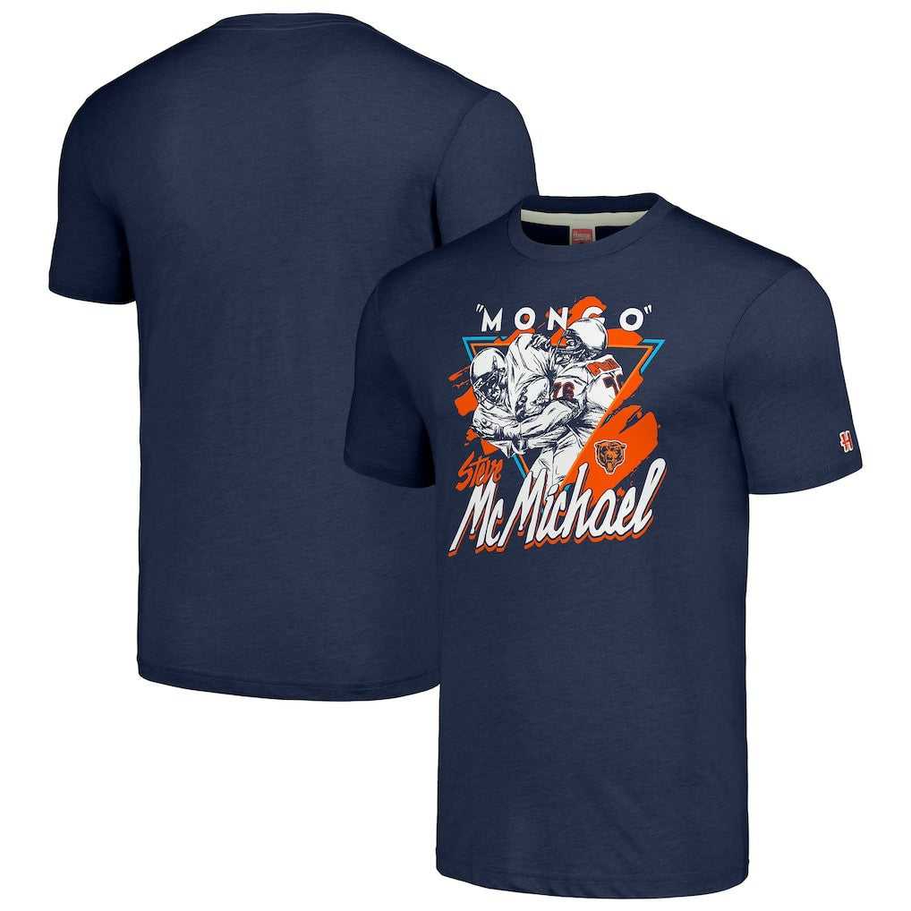 Chicago Bears Steve McMichael  Homage Unisex Caricature Retired Player Tri-Blend T-Shirt | NFL New