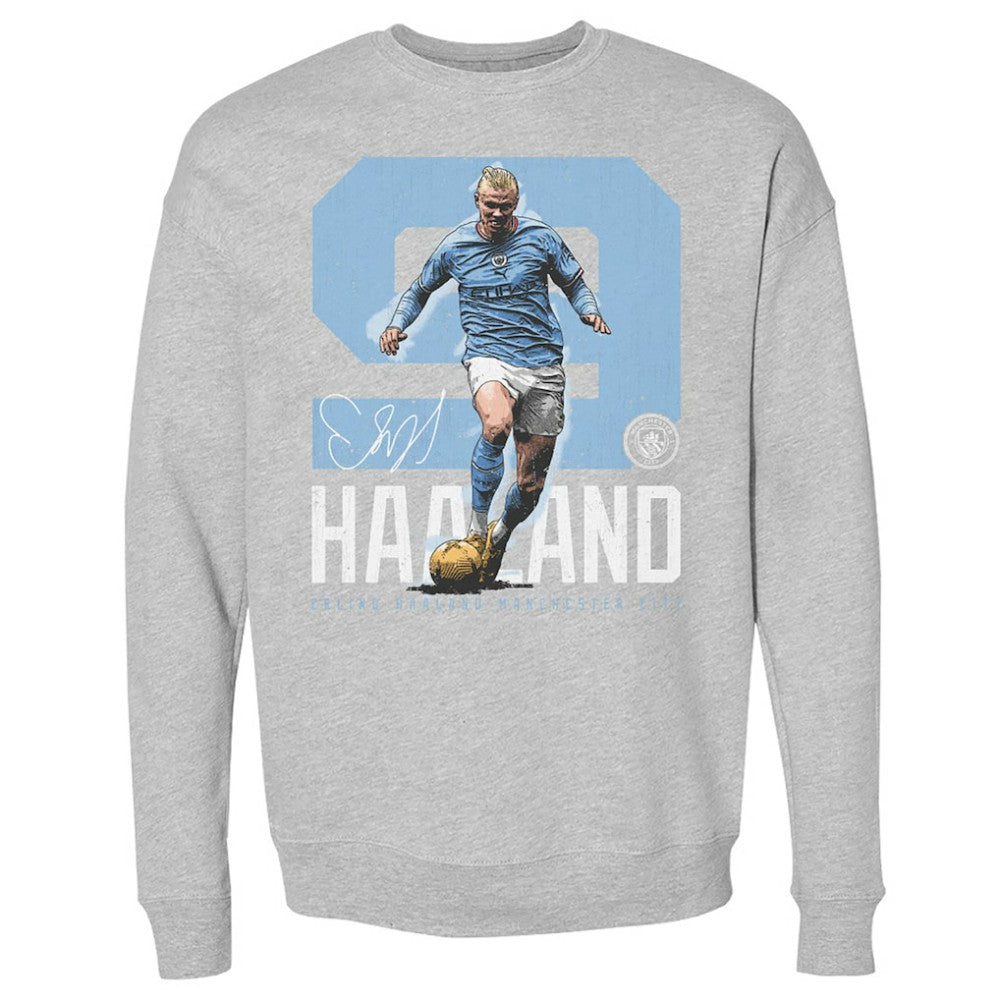 Manchester City 500 Level Bold Number Pullover Crewneck Sweatshirt