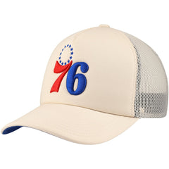 Cream Philadelphia 76ers Trucker Adjustable Hat | NBA