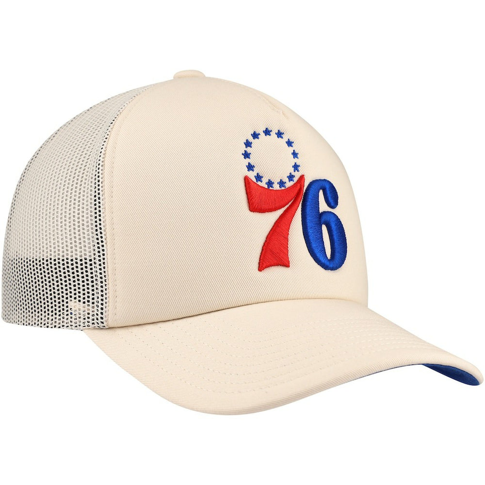 Cream Philadelphia 76ers Trucker Adjustable Hat | NBA