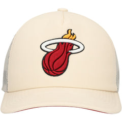 Cream Miami Heat Trucker Adjustable Hat | NBA