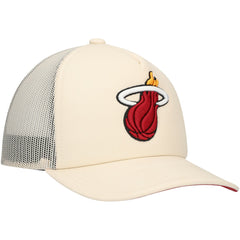 Cream Miami Heat Trucker Adjustable Hat | NBA