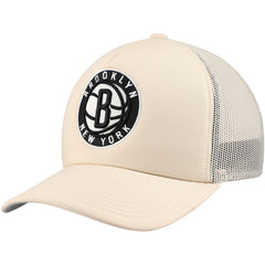 Cream Brooklyn Nets Trucker Adjustable Hat | NBA