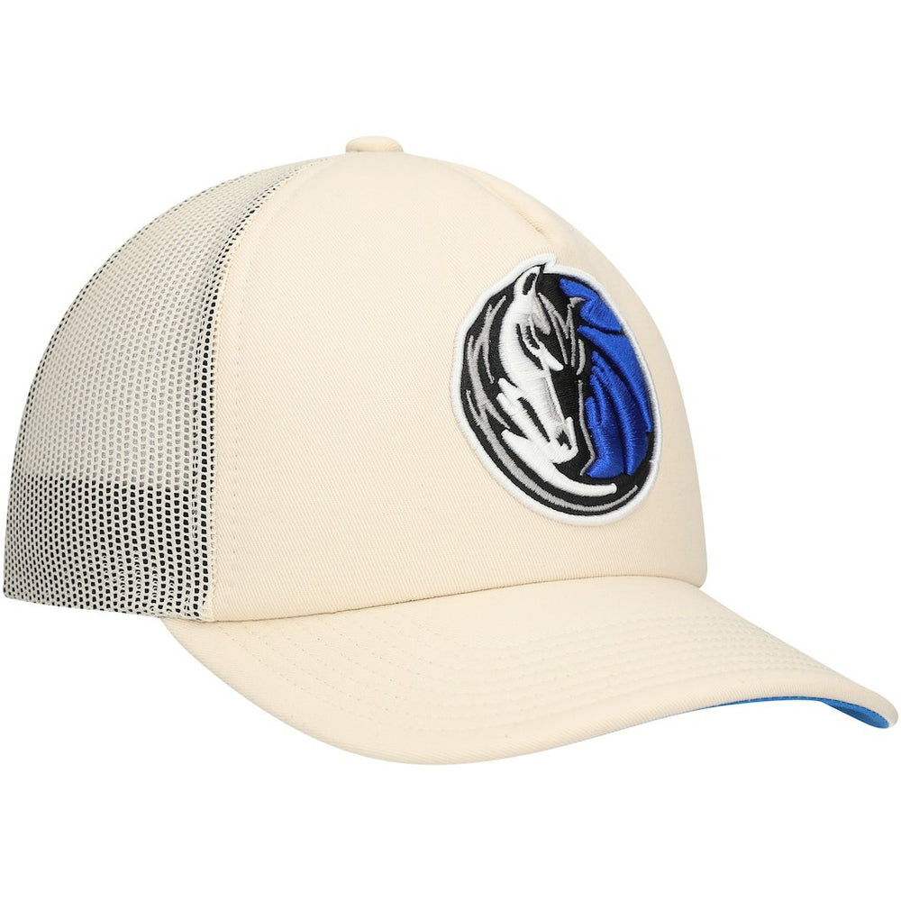 Cream Dallas Mavericks Trucker Adjustable Hat sale | NBA