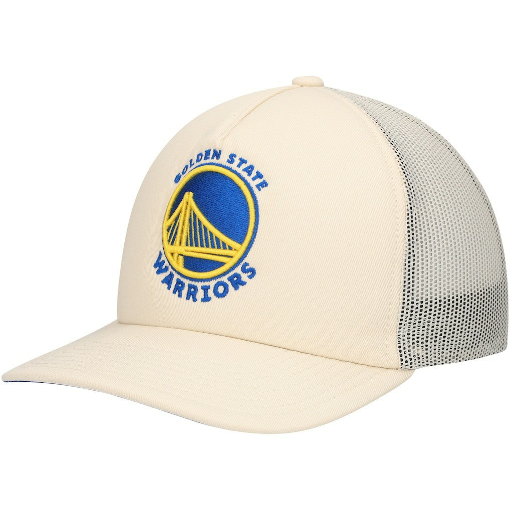Cream Golden State Warriors Trucker Adjustable Hat sale | NBA