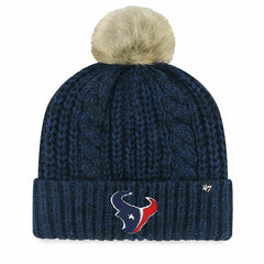 Houston Texans '47 Women's Meeko Cuffed Knit Hat with Pom | NFL Online