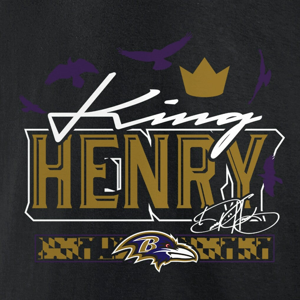 Baltimore Ravens Derrick Henry  King Henry's Crown T-Shirt | NFL New