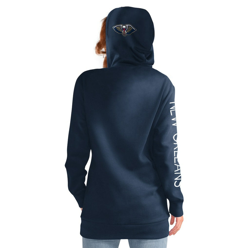 Navy New Orleans Pelicans G-III 4Her by Carl Banks Women's Base Coach Pullover Hoodie | NBA