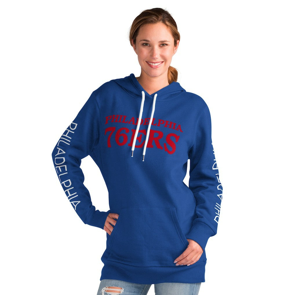 Royal Philadelphia 76ers G-III 4Her by Carl Banks Women's Base Coach Pullover Hoodie | NBA