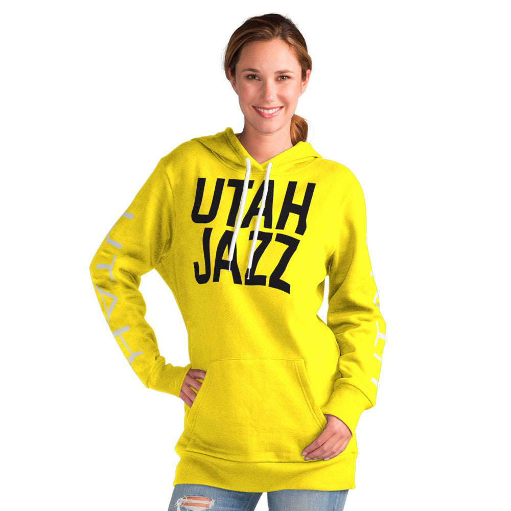 Gold Utah Jazz G-III 4Her by Carl Banks Women's Base Coach Pullover Hoodie | NBA