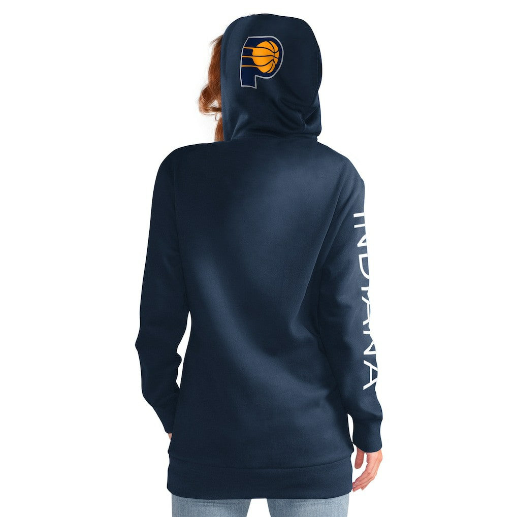 Navy Indiana Pacers G-III 4Her by Carl Banks Women's Base Coach Pullover Hoodie | NBA