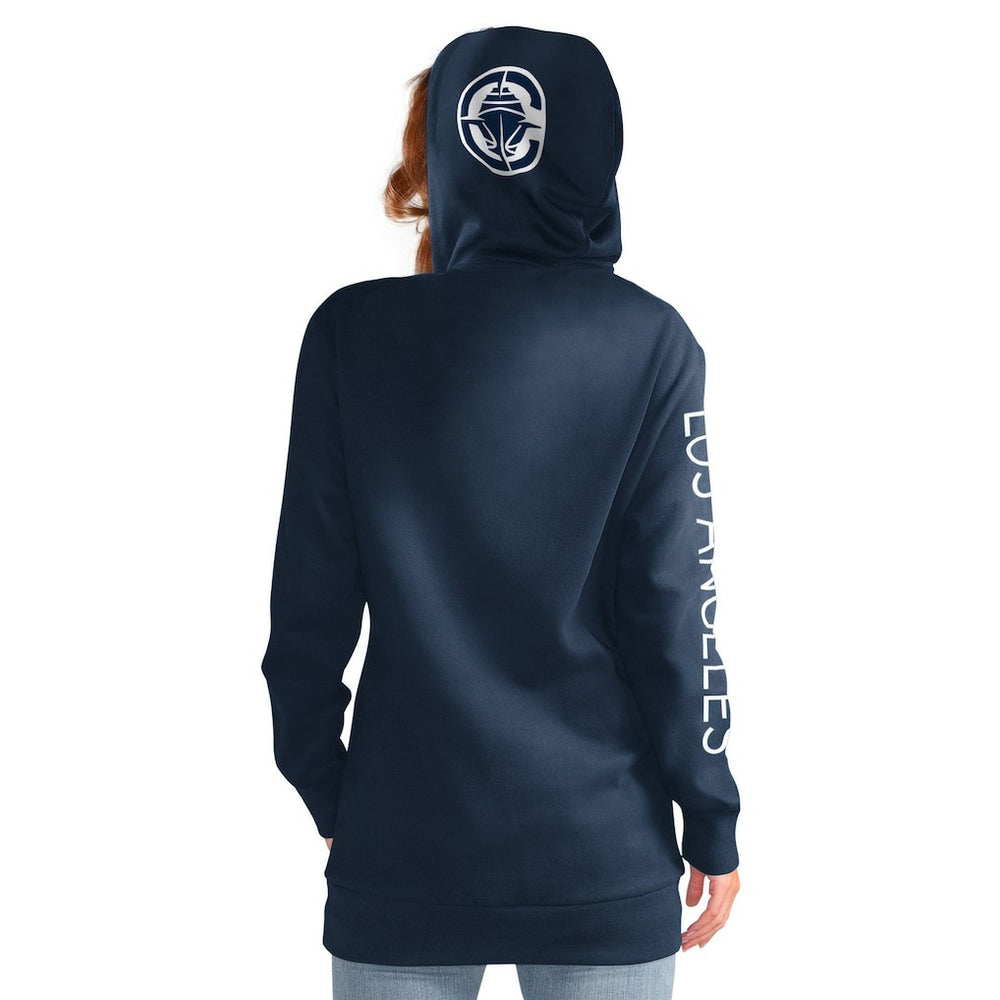 Navy LA Clippers G-III 4Her by Carl Banks Women's Base Coach Pullover Hoodie | NBA