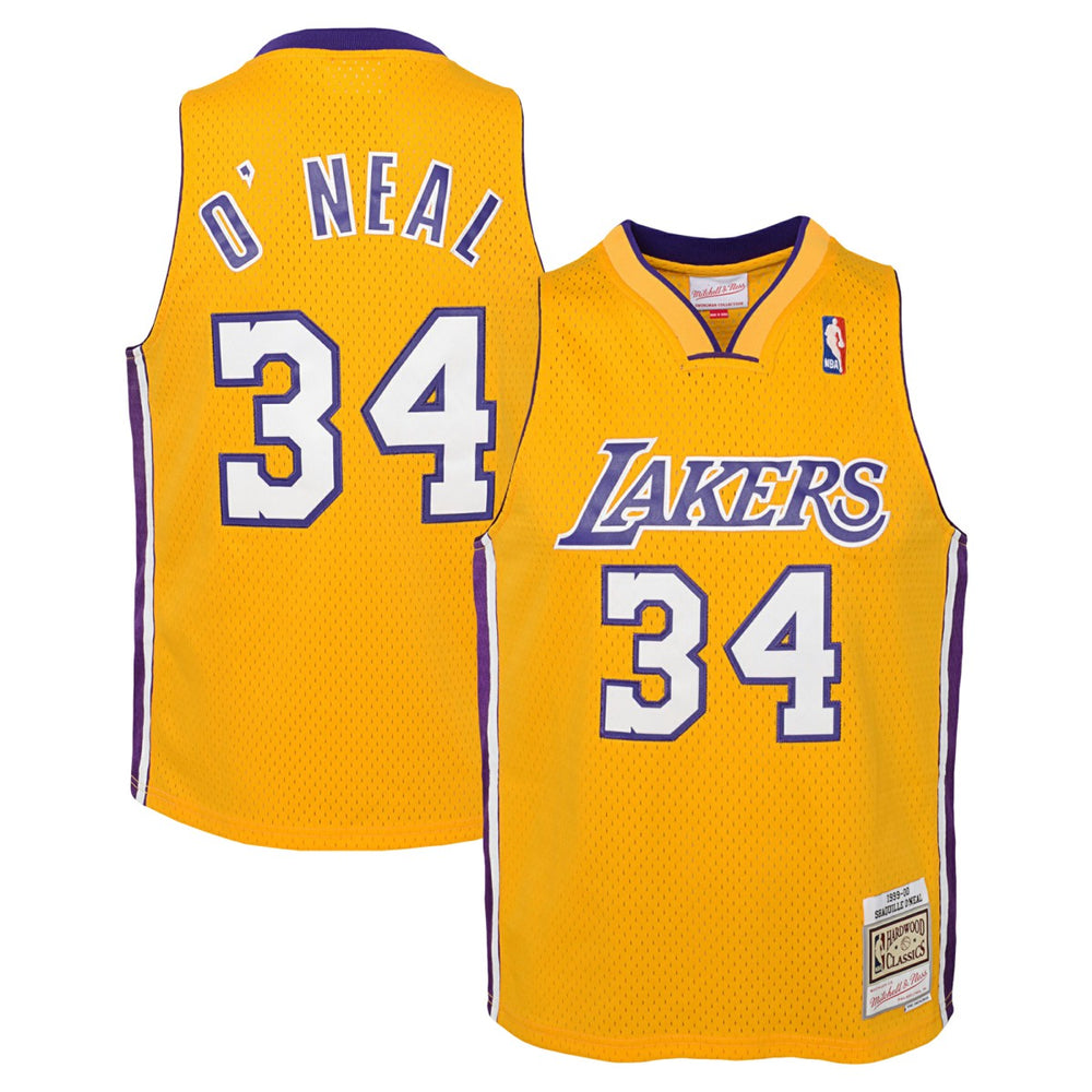 Gold Shaquille O'Neal Los Angeles Lakers Youth 1999/00 Hardwood Classics Swingman Jersey | NBA