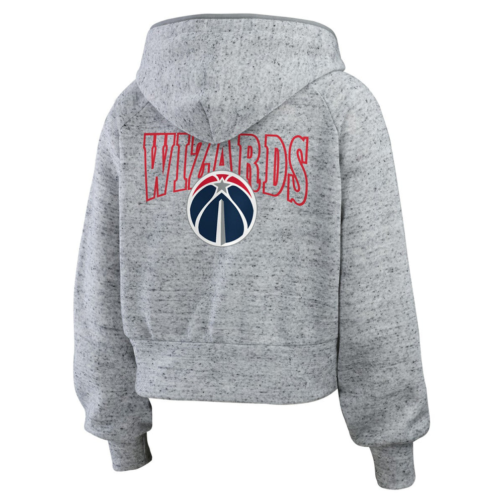 Heather Gray Washington Wizards WEAR by Erin Andrews Women's Speckled Radiator Full-Zip Hoodie | NBA