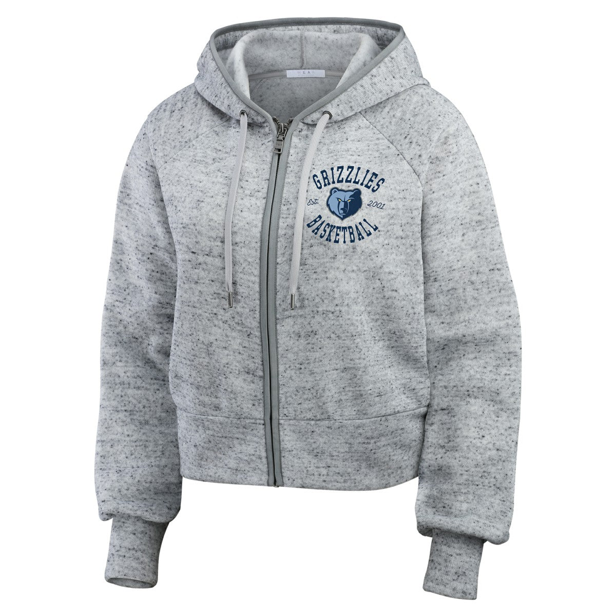 Heather Gray Memphis Grizzlies WEAR by Erin Andrews Women's Speckled Radiator Full-Zip Hoodie | NBA