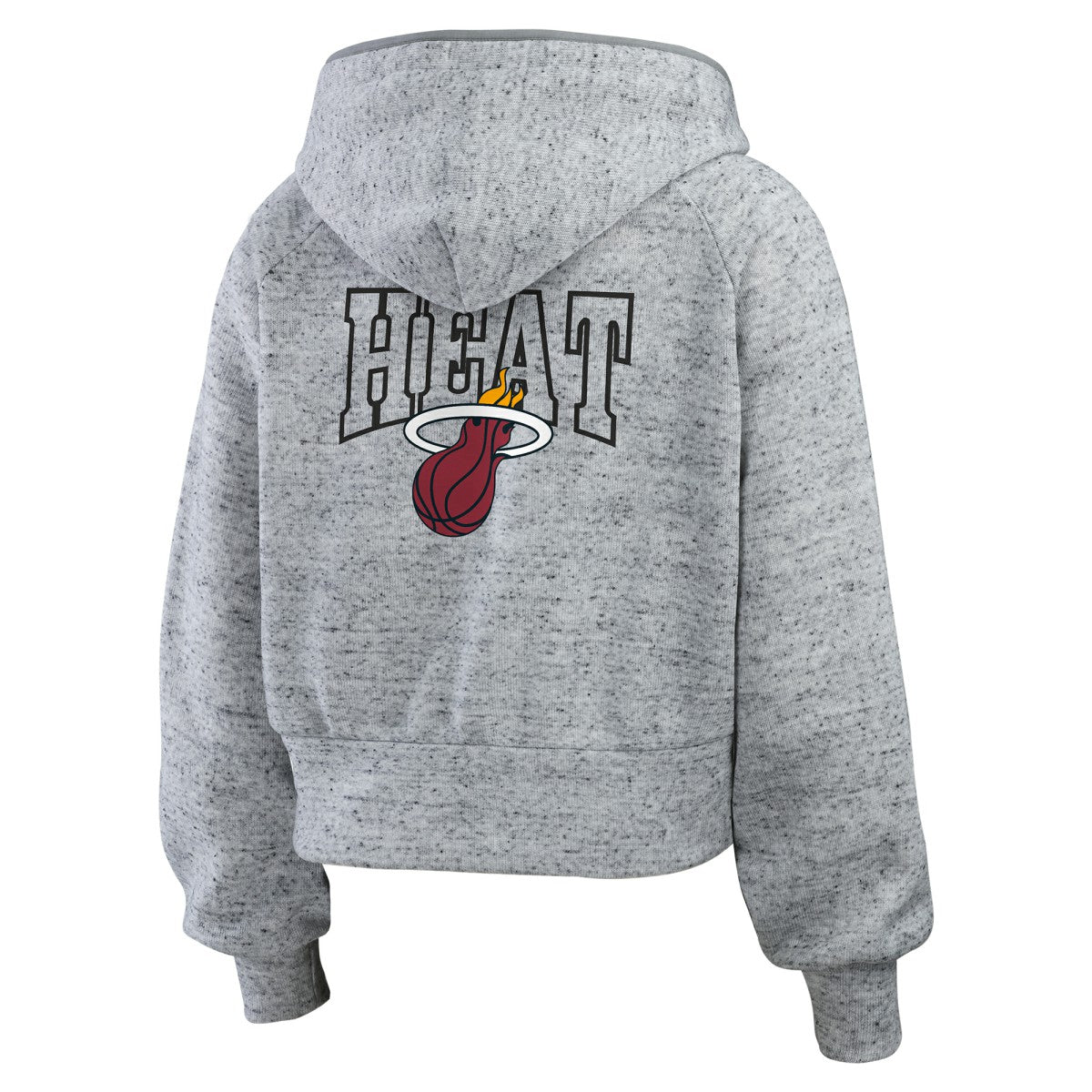 Heather Gray Miami Heat WEAR by Erin Andrews Women's Speckled Radiator Full-Zip Hoodie | NBA
