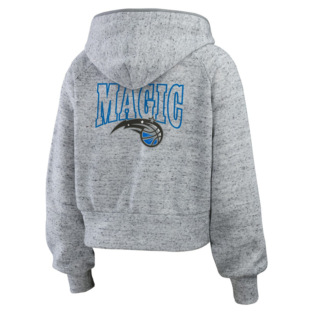 Heather Gray Orlando Magic WEAR by Erin Andrews Women's Speckled Radiator Full-Zip Hoodie | NBA
