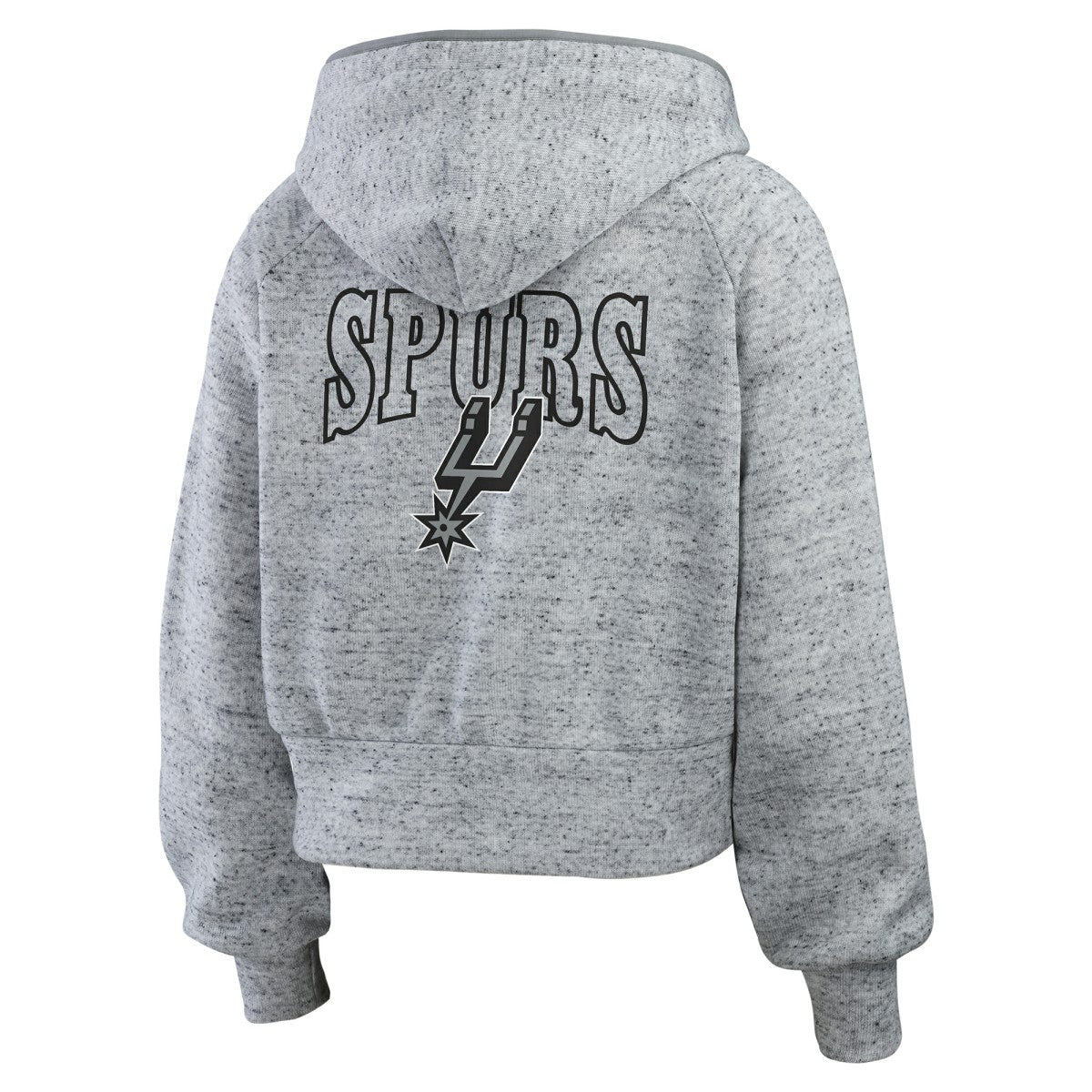 Heather Gray San Antonio Spurs WEAR by Erin Andrews Women's Speckled Radiator Full-Zip Hoodie | NBA
