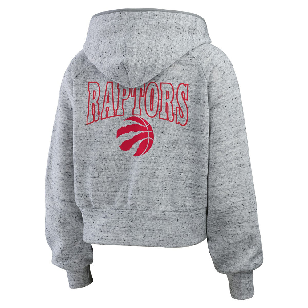 Heather Gray Toronto Raptors WEAR by Erin Andrews Women's Speckled Radiator Full-Zip Hoodie | NBA