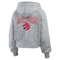 Heather Gray Toronto Raptors WEAR by Erin Andrews Women's Speckled Radiator Full-Zip Hoodie | NBA
