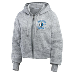 Heather Gray Dallas Mavericks WEAR by Erin Andrews Women's Speckled Radiator Full-Zip Hoodie sale | NBA