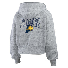 Heather Gray Indiana Pacers WEAR by Erin Andrews Women's Speckled Radiator Full-Zip Hoodie | NBA