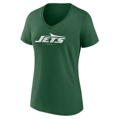 New York Jets Women's Team Lock-Up V-Neck T-Shirt | NFL New