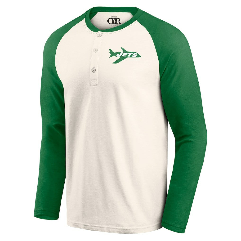 New York Jets Darius Rucker Collection Raglan Henley Long Sleeve T-Shirt | NFL On sale