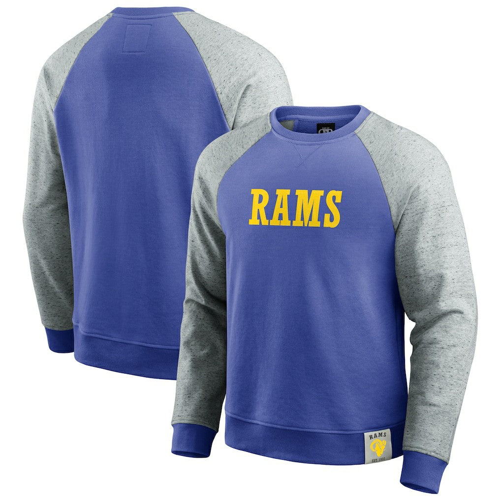 Los Angeles Rams Darius Rucker Collection Colorblock Pullover Sweatshirt | NFL Outlet