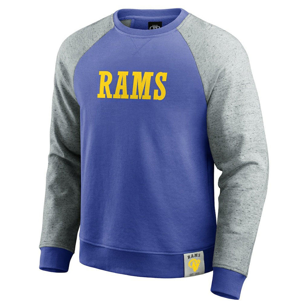 Los Angeles Rams Darius Rucker Collection Colorblock Pullover Sweatshirt | NFL Outlet