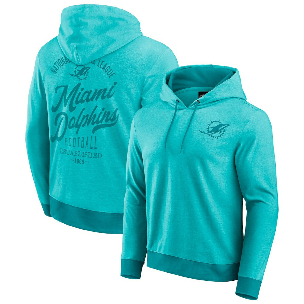 Miami Dolphins Darius Rucker Collection Tonal Knit Pullover Hoodie | NFL Online