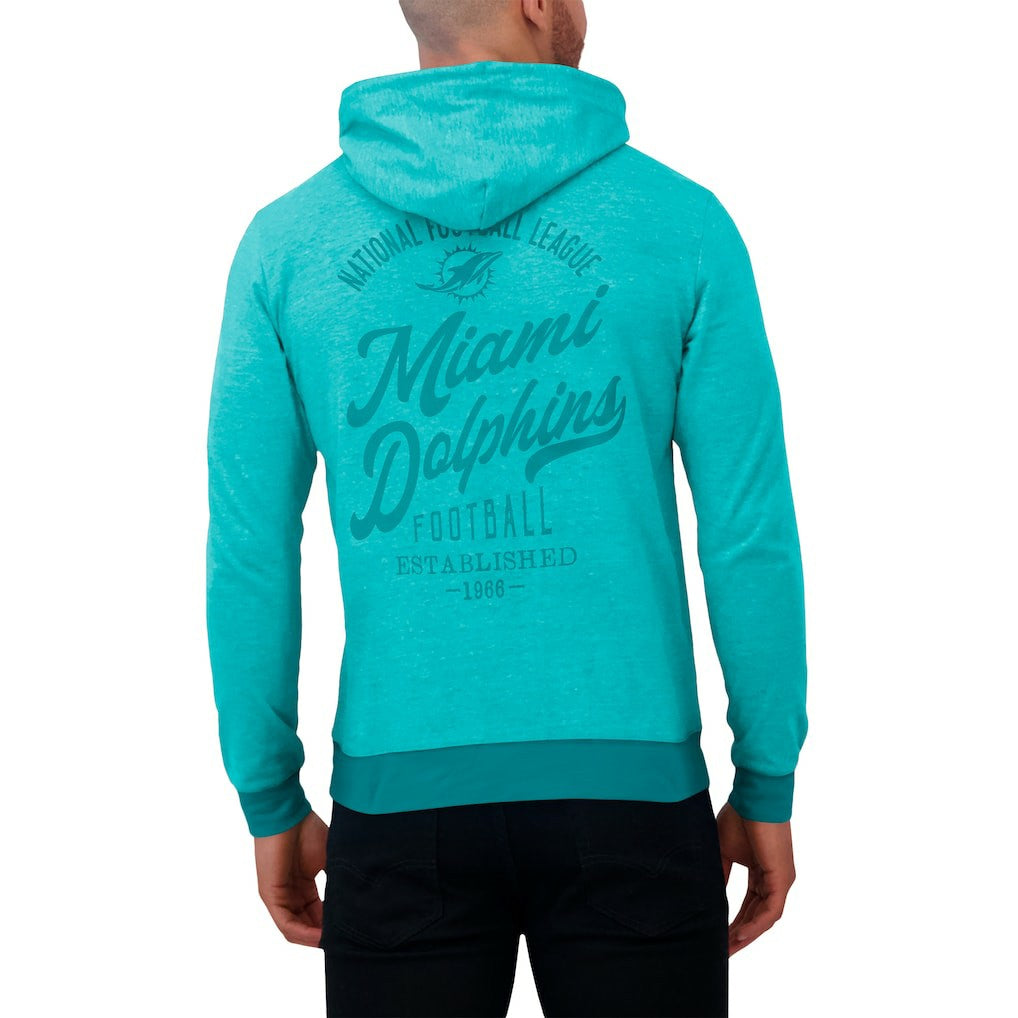 Miami Dolphins Darius Rucker Collection Tonal Knit Pullover Hoodie | NFL Online