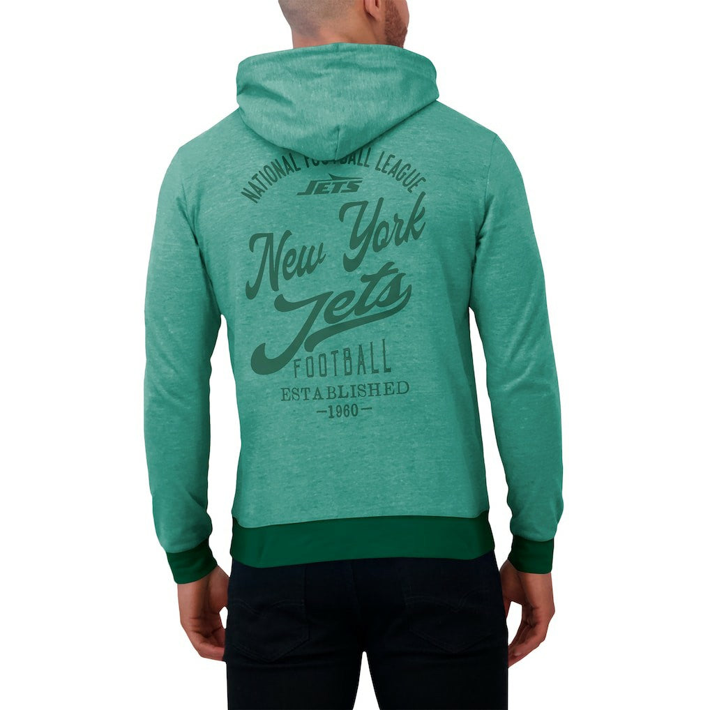 New York Jets Darius Rucker Collection Tonal Knit Pullover Hoodie | NFL Hot