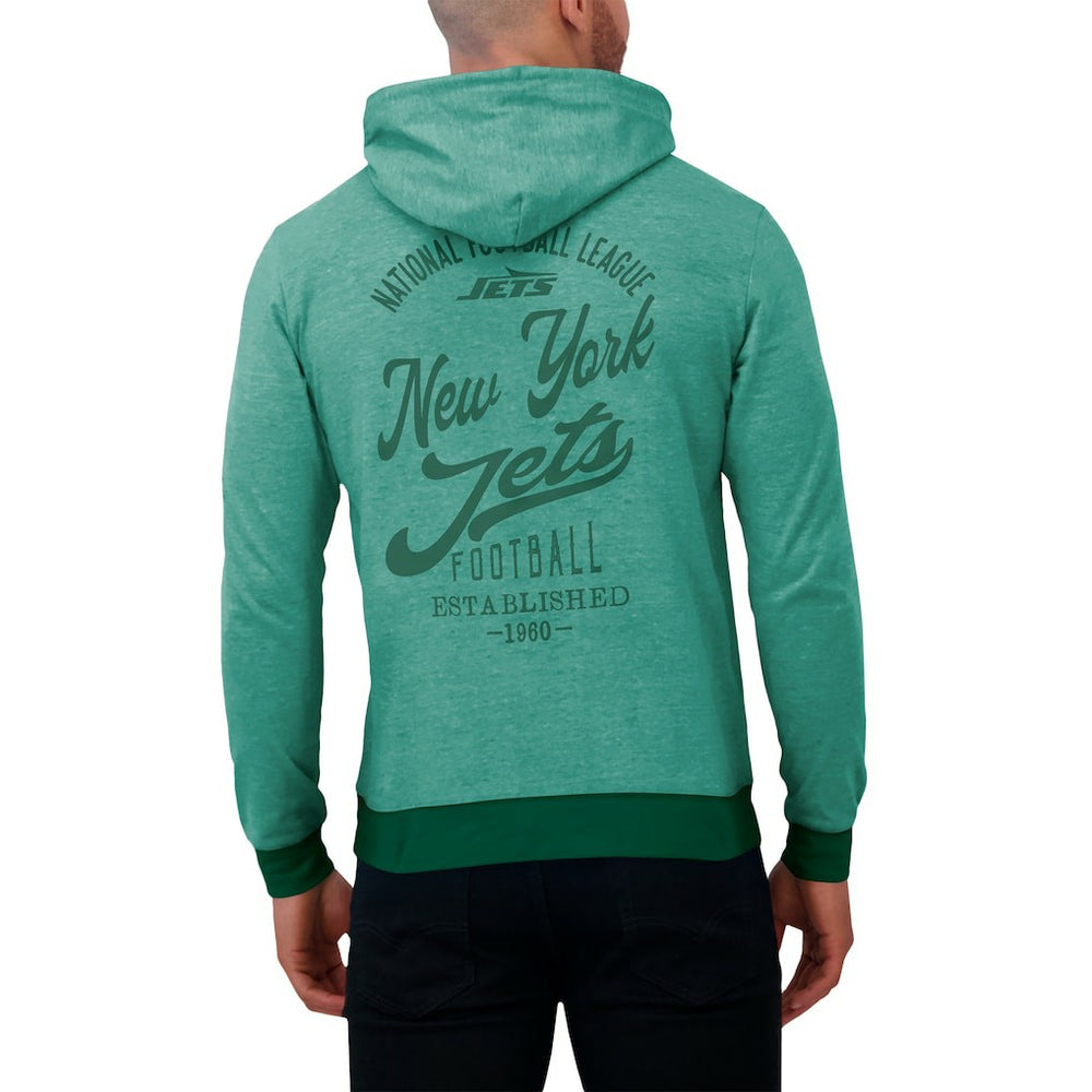 New York Jets Darius Rucker Collection Tonal Knit Pullover Hoodie | NFL Hot