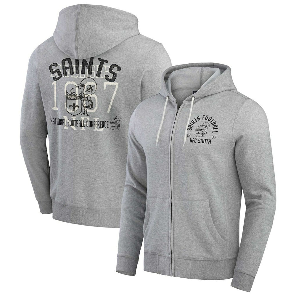 New Orleans Saints Darius Rucker Collection Vintage Stripe Full-Zip Hoodie | NFL Outlet