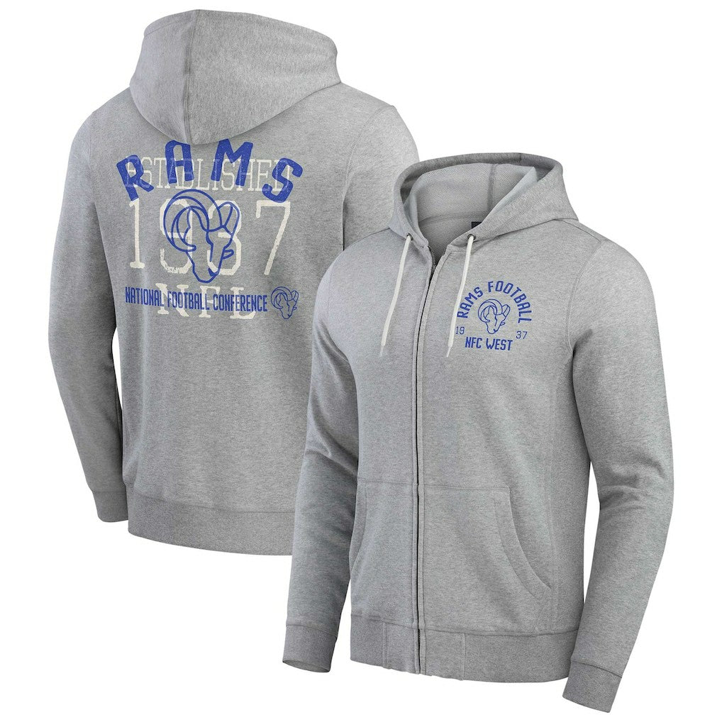 Los Angeles Rams Darius Rucker Collection Vintage Stripe Full-Zip Hoodie | NFL On sale