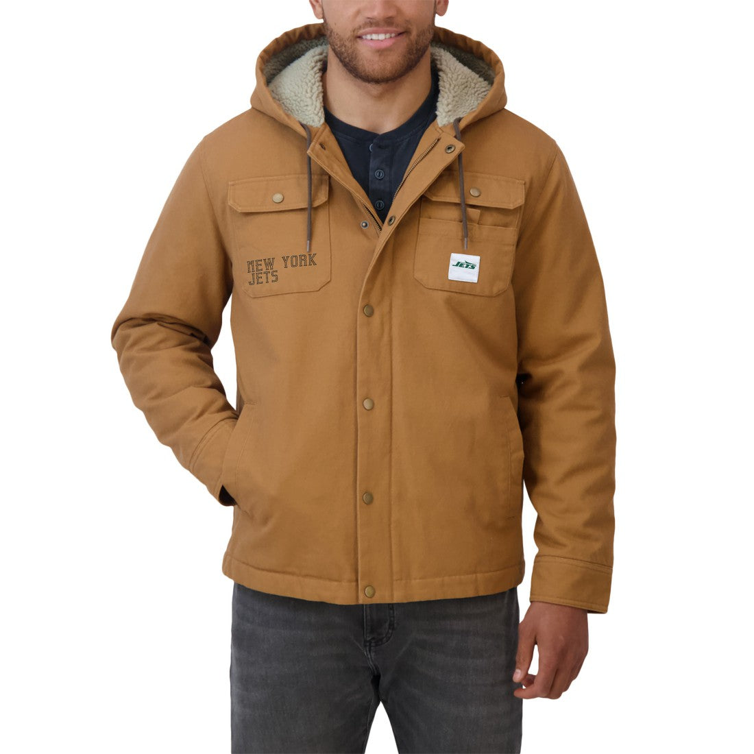 New York Jets Darius Rucker Collection Canvas Full-Zip Hoodie Jacket | NFL US