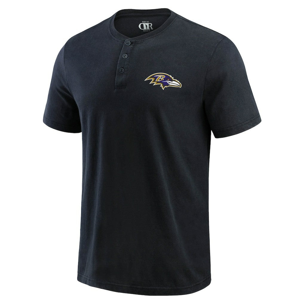 Baltimore Ravens Darius Rucker Collection Washed Henley T-Shirt | NFL Outlet