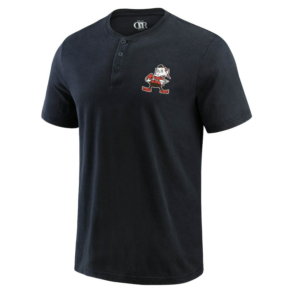 Cleveland Browns Darius Rucker Collection Washed Henley T-Shirt | NFL Discount