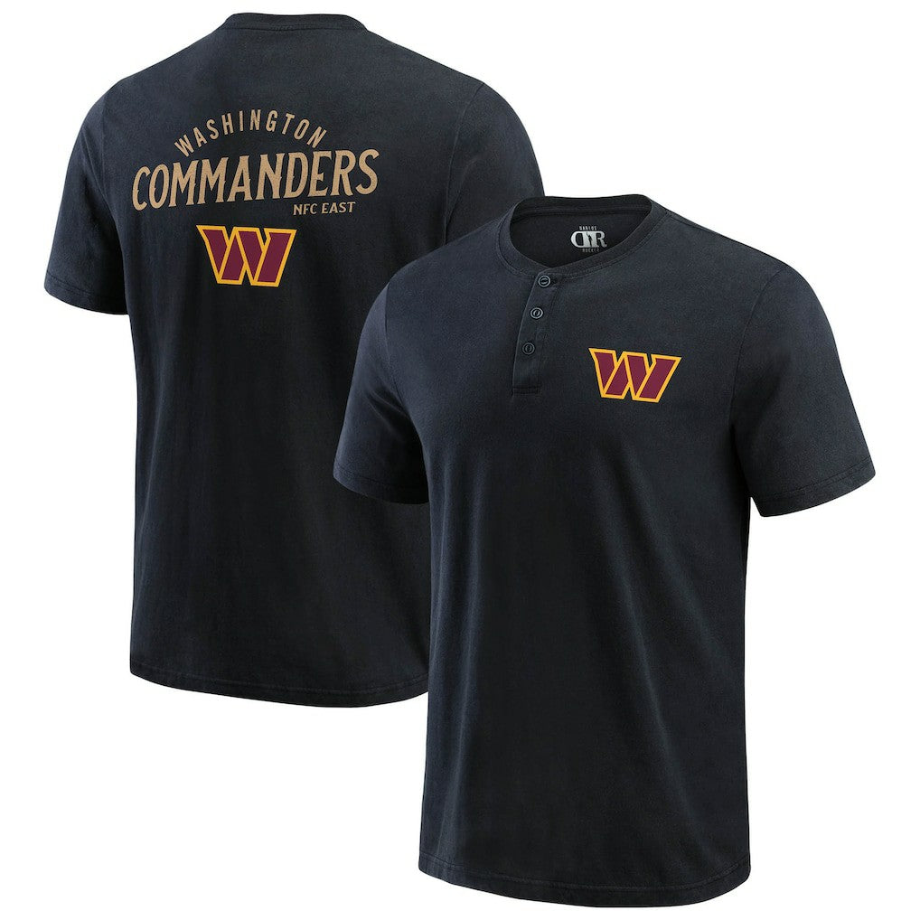 Washington Commanders Darius Rucker Collection Washed Henley T-Shirt | NFL New